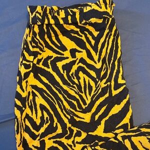 Forever 21 Black and Gold Animal Print Pants